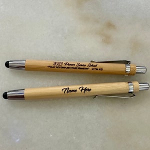 2023 Pioneer School Bamboo Pen/Stylus Bulk also