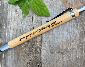BULK 10 or more Personalized Bamboo pen and stylus
