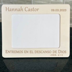 SPANISH Assembly Frames for Baptism 5x7 Wood Frame image 5