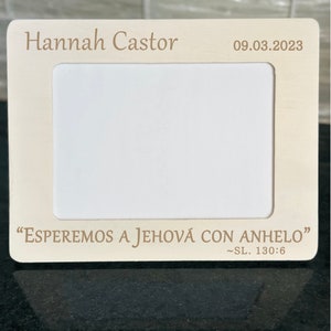 SPANISH Assembly Frames for Baptism 5x7 Wood Frame image 3