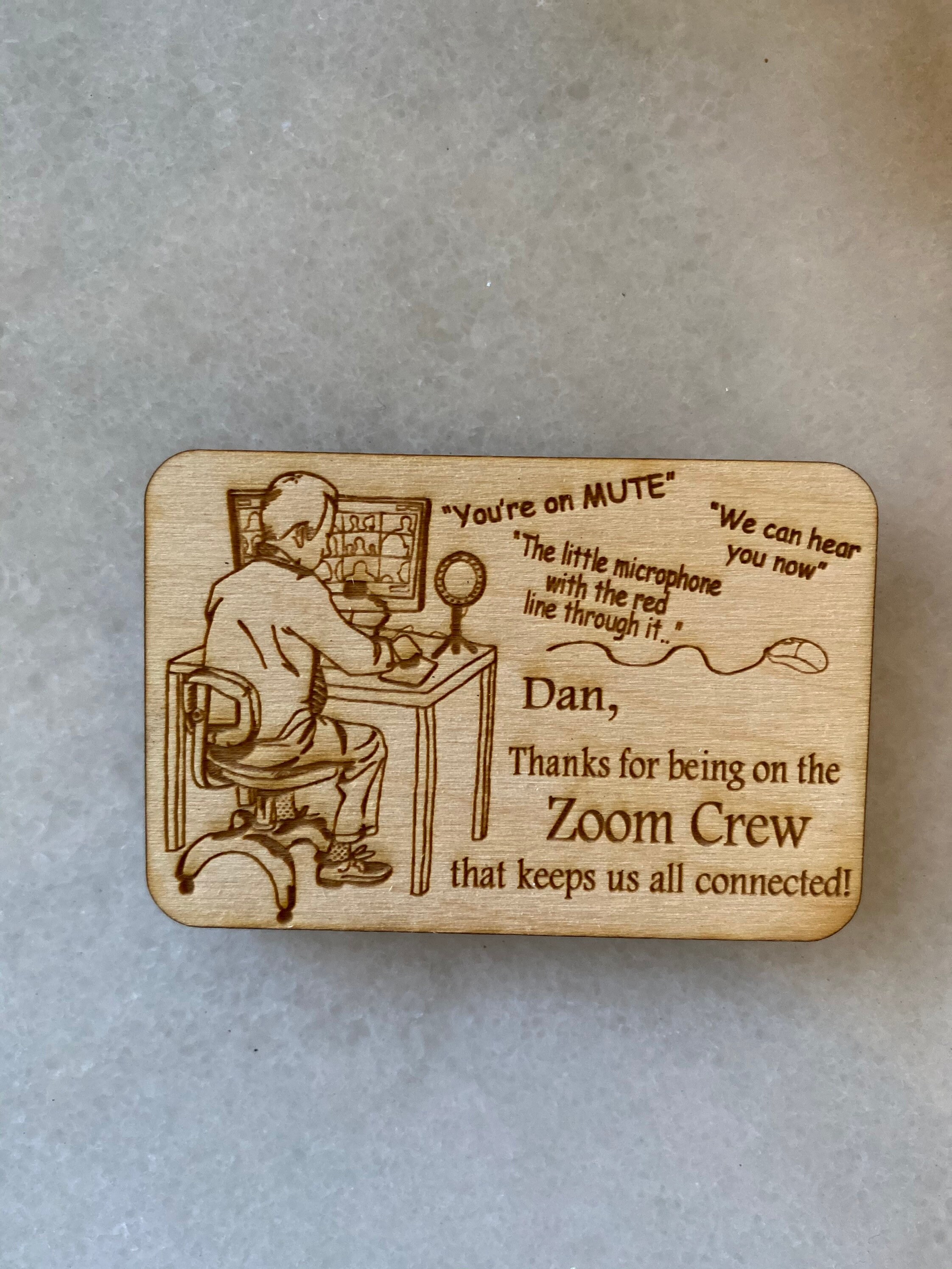 Zoom Crew wooden magnet