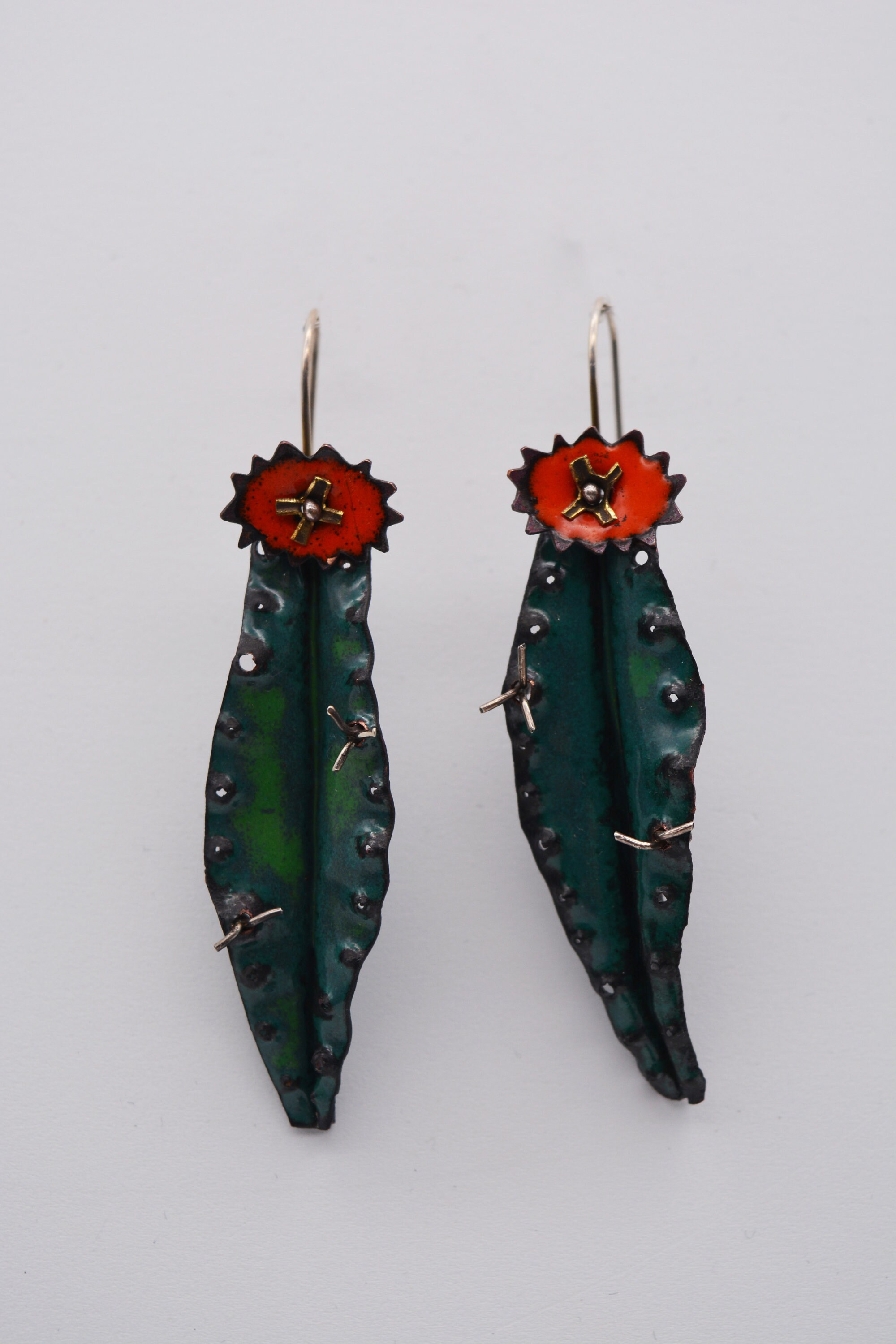 Cactus Earrings with Spines Etsy