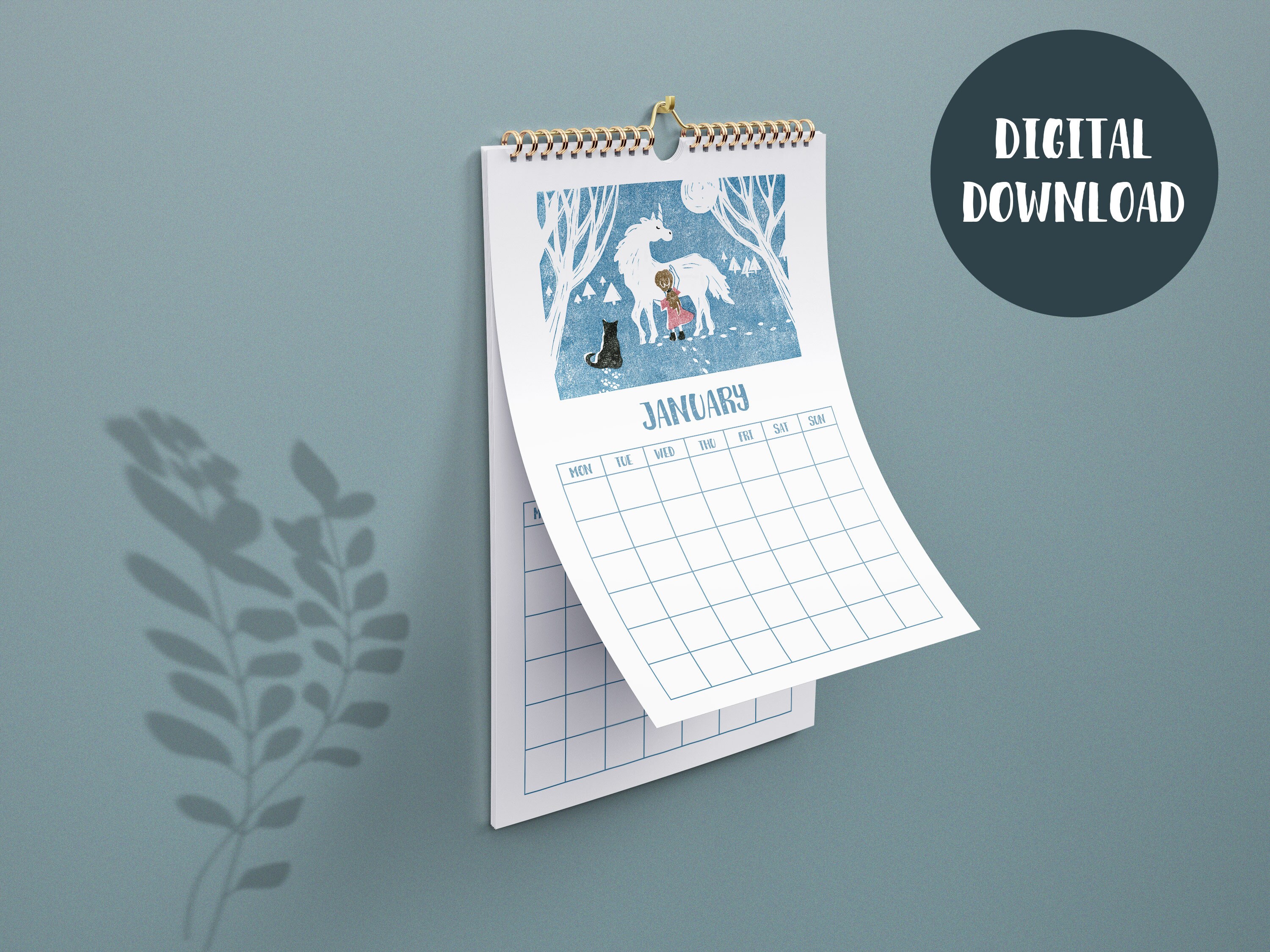 Dateless Printable Fairytale Calendar PDF Undated Calendar | Etsy