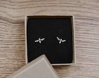 Bumble Bee Stud Earrings Sterling Silver  - Manchester Bee Jewellery - Lovely Gift for Wife/ Girlfriend/ Mum