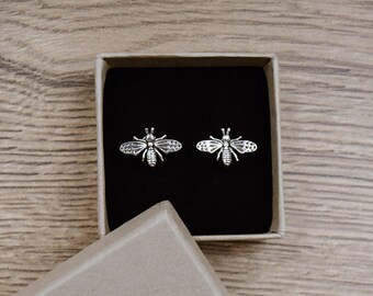 Bee Earrings Sterling Silver - Manchester Bee Jewellery - Lovely Gift for Wife/ Girlfriend/ Mum