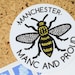 Window Décor Decals, Stickers & Vinyl Art Black Manchester Bee Vinyl Decal - Proud Mancunian Sticker For Car, Van, Or Window Proud To Be Mancunian Sticker - Foto 8