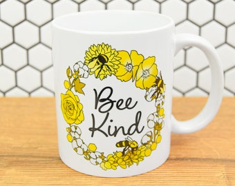 Bee Kind Mug | Produced in UK | Save the Bees, Gift for Mum, Gift for Her, Mother's Day