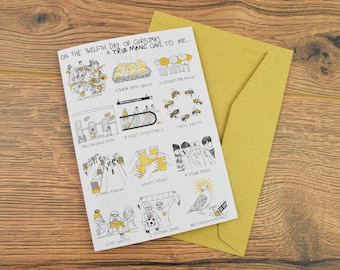 Twelve Days of Manc Christmas Card- Manchester Gift