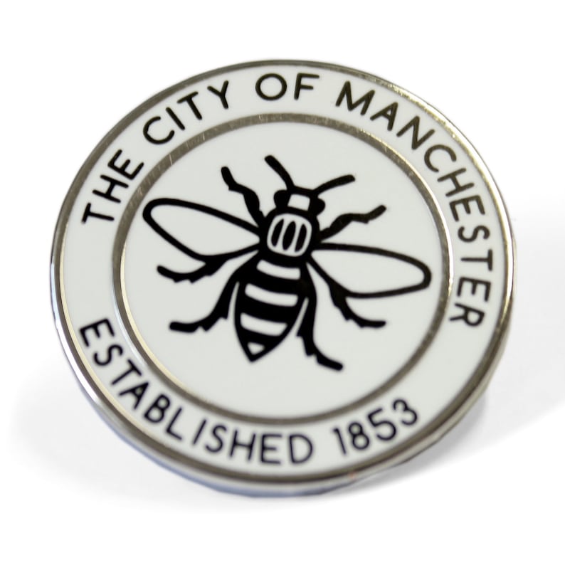 Manchester City Established City of Manchester Established 1853 2cm Enamel Pin Badge | Etsy