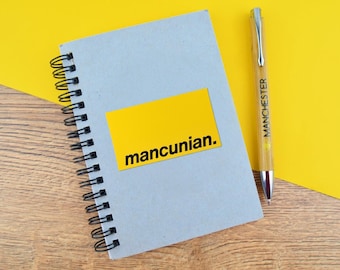 Mancunian Vinyl Sticker • Northern Pride Design • Manchester Gift • Bee Style Decal • Laptop or Water Bottle • Worker Bee Lover