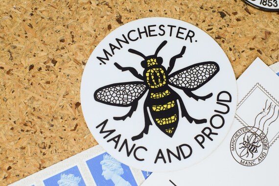 Window Décor Decals, Stickers & Vinyl Art Black Manchester Bee Vinyl Decal - Proud Mancunian Sticker For Car, Van, Or Window Proud To Be Mancunian Sticker - Foto 11