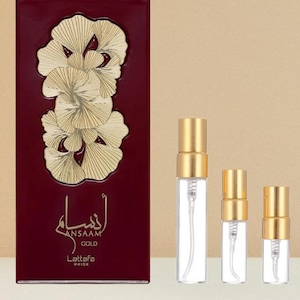 Ansaam Gold Lattafa | 1,2,3,5ML Atomizer | Decant Sample | Arabian Perfume | Comparable to Oriana | Sweet Fruity Floral
