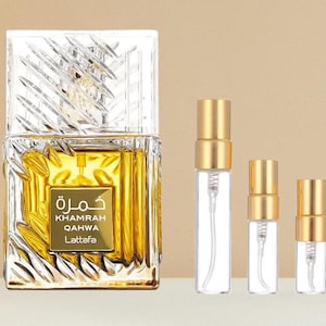 Khamrah Qahwa Lattafa | 1,2,3,5ML Atomizer | Decant Sample | Arabian Perfume | Vanilla Sweet Warm Spicy
