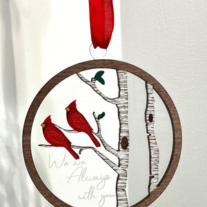 We are always with you, cardinal ornament