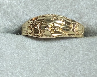 14K Yellow Gold Dome Ring~Size 2 1/4