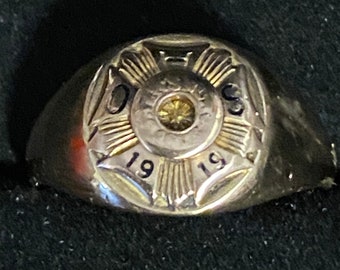 Antique 10K Yellow Gold 1919 Class Ring~Size 9