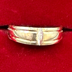 14K Yellow Gold Diamond Band Ring~Size 6