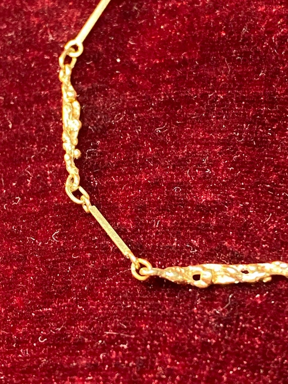 Unique 14K Yellow Gold Link Bracelet~Nugget Style… - image 3