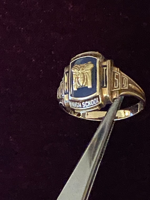 Vintage 1954 10K Yellow Gold Class Ring~size 7 - Etsy