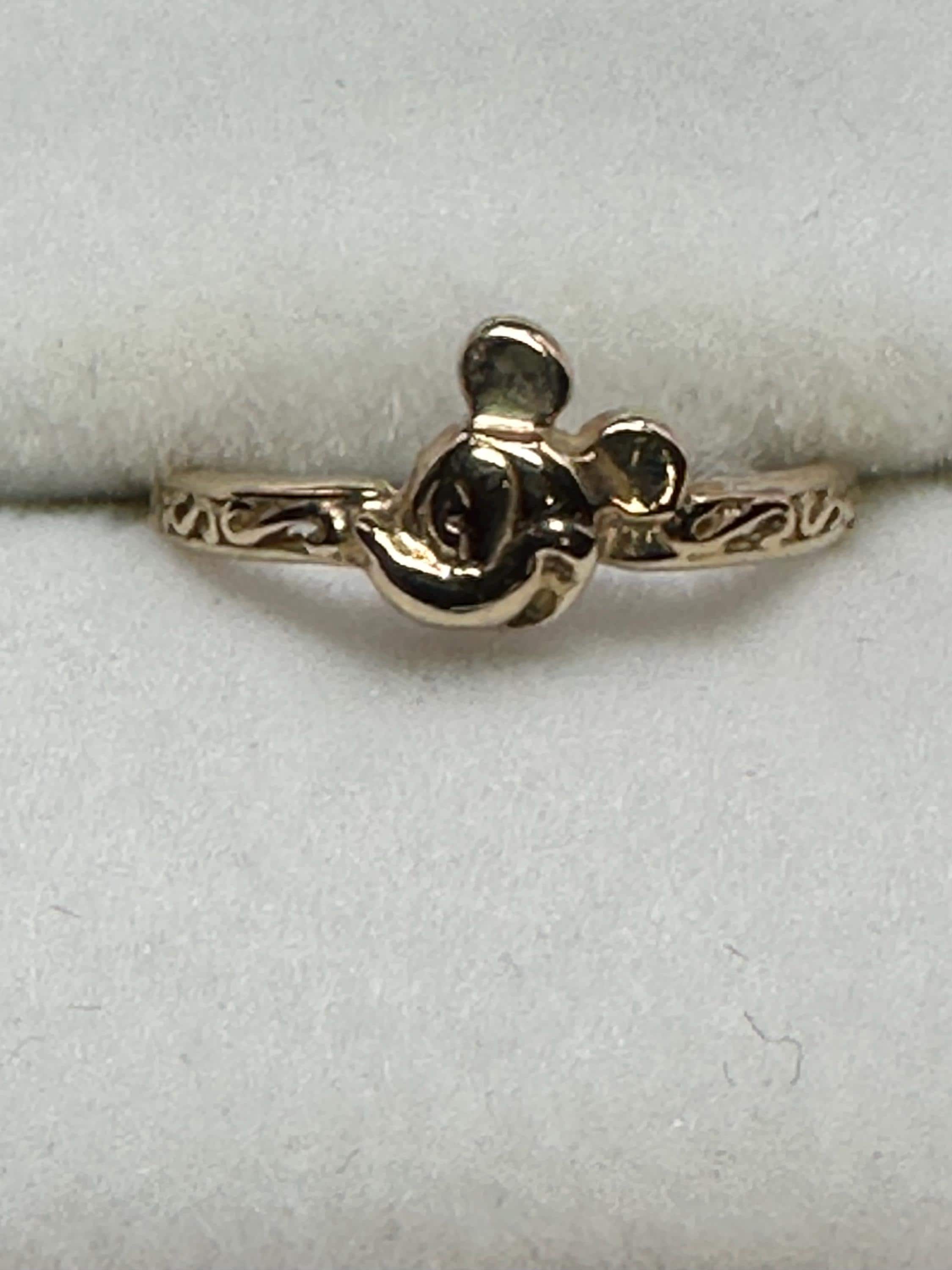10K Yellow Gold Mickey Mouse Ring by Disney~size 1 1/2 - Etsy
