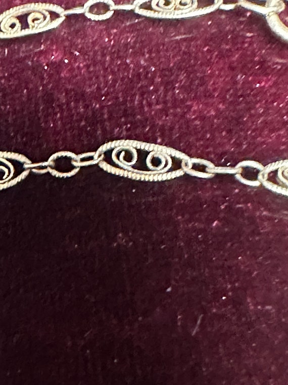 Vintage 14K Yellow Gold Swirl Link Bracelet~7” - image 2