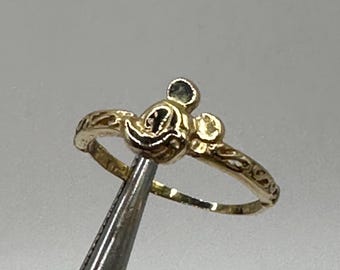 10K Yellow Gold Mickey Mouse Ring by Disney~size 1 1/2 - Etsy