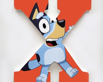 Bluey the Dog Wooden Letters, Custom wood letters, Boy girl Bedroom, Kid Room, Birthday gift, name wall sign, nursery letters