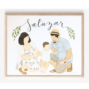Custom Watercolor Family Portrait