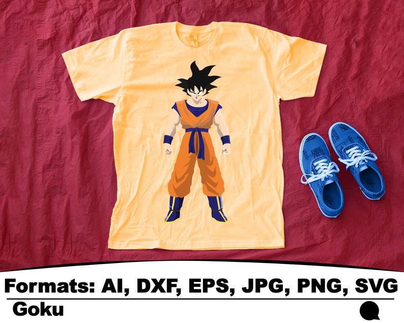Download Dragon Ball Z Goku Svg Designs Svg Files T-Shirt Design | Etsy