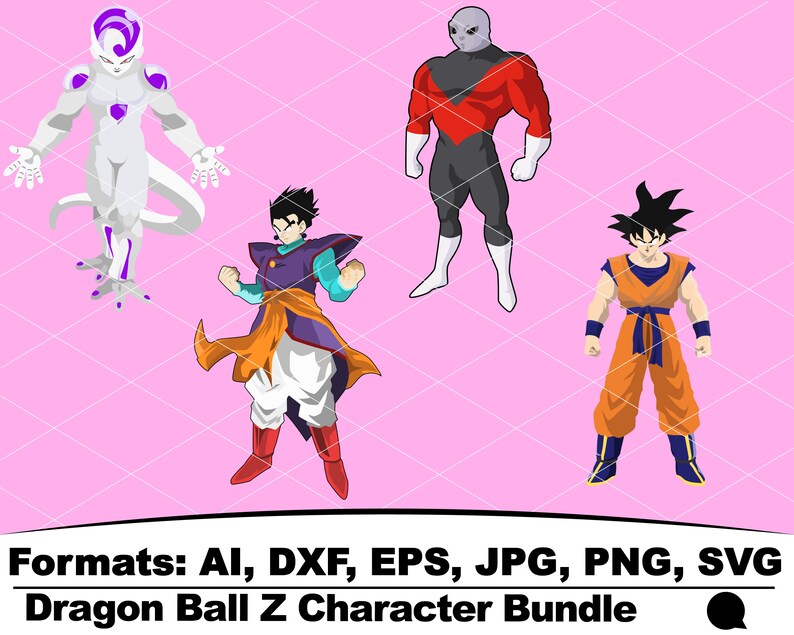 Download Dragon Ball Z Character Svg Bundle Svg Files T-Shirt Design | Etsy
