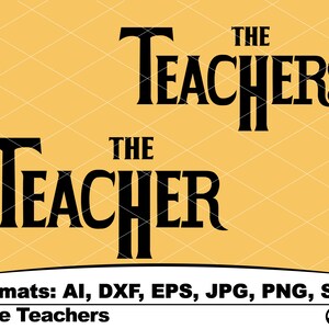 Teacher Svg, The Teachers Bundle, Beatles Inspired, Iron On Shirt, Arquivos Cricut: Grunge Svg Cut file, Ai, Pdf, Eps, Svg, Dxf, Gif, Jpg, Png