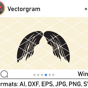 Wing 3 Svg Cut file for Silhouette or Cricut, Ai, Pdf, Eps, Svg, Dxf, Gif, Jpg, Png