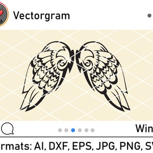 Wing 2 Svg Cut file for Silhouette or Cricut, Ai, Pdf, Eps, Svg, Dxf, Gif, Jpg, Png