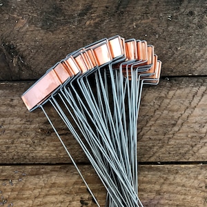 Copper  Garden Markers (Long Set of 30)) - Bulb and Seed Markers for the Gardener - Great Gardening Gift