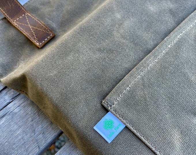 Garden Kneeler Waxed Canvas and Leather Etsy