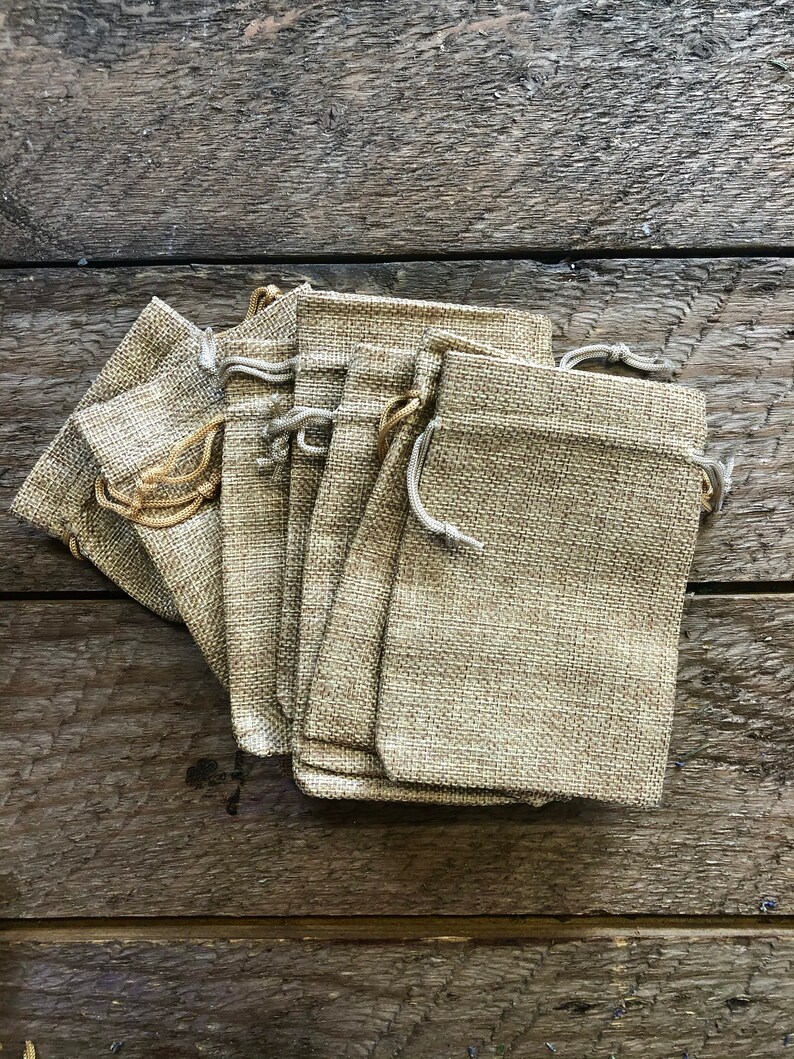 Bulk Burlap Gift/sachet/favor Bags With Drawstring jute Bags Etsy