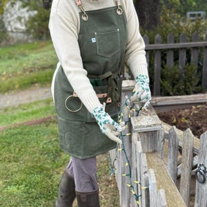 Gardening Apron - Waxed Canvas Apron with Pockets 画像 2