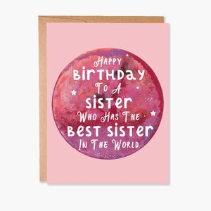 Carte d’anniversaire pour sœur, jeu de mots joyeux anniversaire sœur, carte d’anniversaire drôle, carte sœur, voeux de joyeux anniversaire, code article - COTC B28