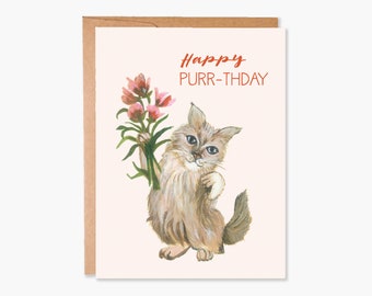 Funny Bday Card, Cat Birthday Card, Birthday Card Sister Funny, Funny Birthday Card for Her, Mom Birthday Card Funny, Item Code - COTC B32