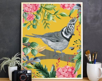 Bird Art Print, Bird Wall Art, North American Bird, animal lovers art, home decor print, Bird Watercolor PaintingArt, Item Code - COTC PR04