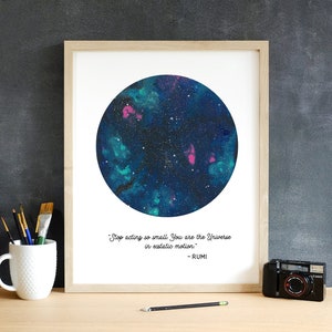 Rumi Quote Print, Rumi Quote Poster, Rumi Poetry Art, Watercolor Celestial Quote, Gifts for her, Gift for Sister Item Code - COTC PR05