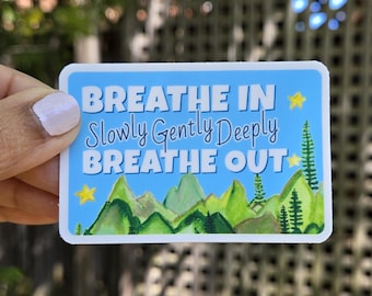 Mentaler Gesundheit Aufkleber, Angst Aufkleber, beruhigender Aufkleber, Achtsamkeit Aufkleber, Stress Vinyl Aufkleber für Laptop Flasche, Artikel-Code - COTC ST11