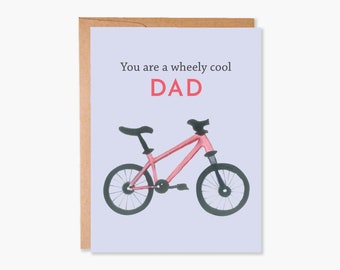 Fathers Day Card Funny, Happy Father's Day Card, Card from Kids, Card for Dad, Bike Dad Card, Cute Dad Card, Item Code - COTC D02