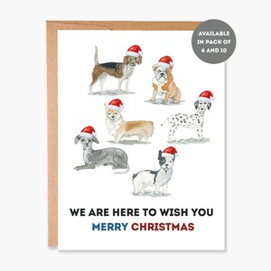 Cartes de Noël chien, paquet de cartes de Noël, carte de Noël pour les amoureux des chiens, carte de vœux chien, cartes de Noël chien, carte drôle de chien, code d'article - COTC H14