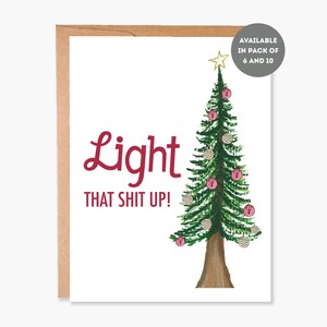 Carte de Noël avec serment, cartes de Noël grossières, lot de cartes de Noël, carte de Noël drôle, carte de Noël avec humour, code d'article - COTC H04