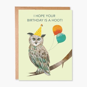 Funny Birthday Cards, Birthday Pun Card, Animal Funny Greeting, Cute Owl Birthday Card, Joke Birthday Card,  Item Code - COTC B41