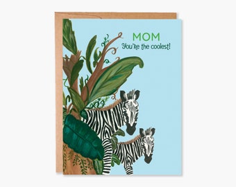 Mother's Day Card, Cool Mum Card, Happy Mother's Day Greeting, Watercolor Mother's Day Card, Card for Mother's Day, Item Code - COTC M11