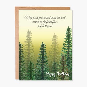 Cartes d'anniversaire pour les amoureux de la nature, carte d'anniversaire en plein air dans la forêt, carte d'anniversaire pour petit ami mari mari femme petite amie, code article - COTC B48