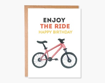 Funny Birthday Card, Bike Birthday Card, Funny Greeting, Card for Dad Card for Boyfriend, for Husband, Hike Birthday, Item Code - COTC B26