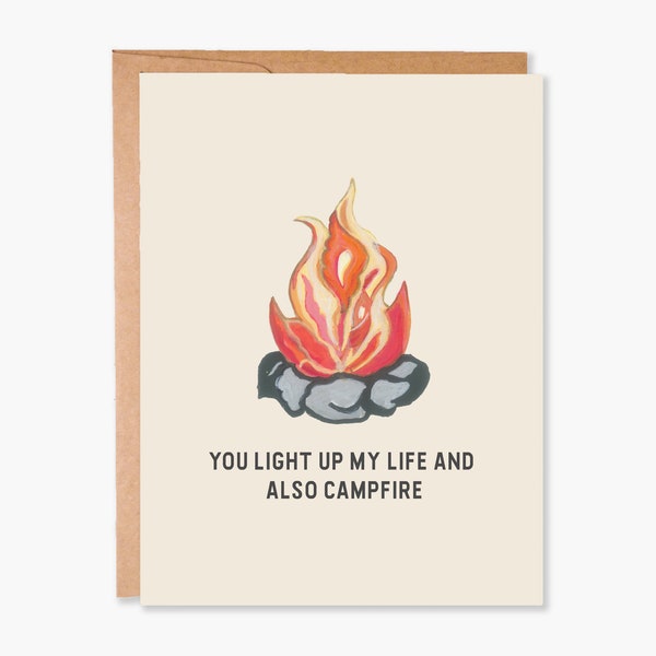 Valentines Day Cards, Valentines Card, Card for Boyfriend, Anniversary Card for Husband, Camping Adventure Card, Item Code - COTC L23